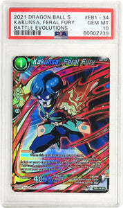 Dragonball Super Ccg: Battle Evolution Booster Kakunsa Feral Fury Eb1-34 Sr Psa 10 Trading Cards