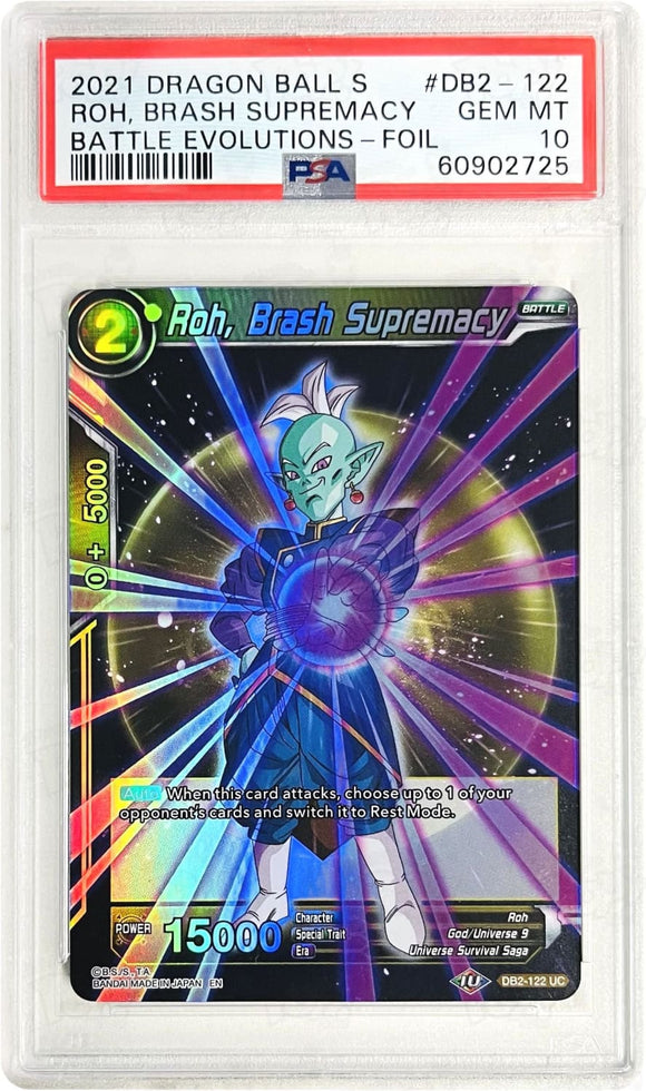 Dragonball Super Ccg: Battle Evolution Booster Roh Brash Supremacy Db2-122 Psa 10 #2 Trading Cards