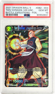 Dragonball Super Ccg: Battle Evolution Booster Tien Shinhan Unwavering Anchor Db2-003 Psa 10 Trading