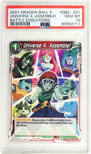 Dragonball Super Ccg: Battle Evolution Booster Universe 4 Assemble! Db2-031 Psa 10 Trading Cards