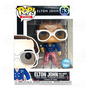 Elton John Red White & Blue (#63) Glitter Funko Pop Vinyl