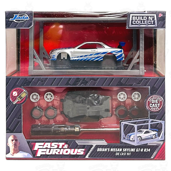 Fast & Furious Brian's Nissan Skyline GT-R R34 Die Cast Kit - That Funking Pop Store!