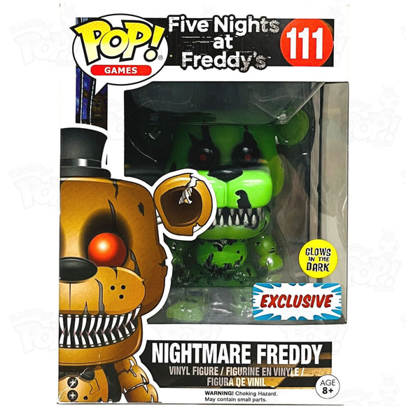 Five Nights At Freddys Fnaf Nightmare Freddy (#111) Gitd Funko Pop Vinyl