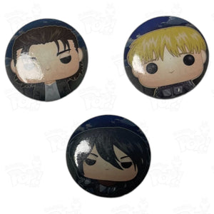 Funko Buttons: Attack On Titan 3 Pack