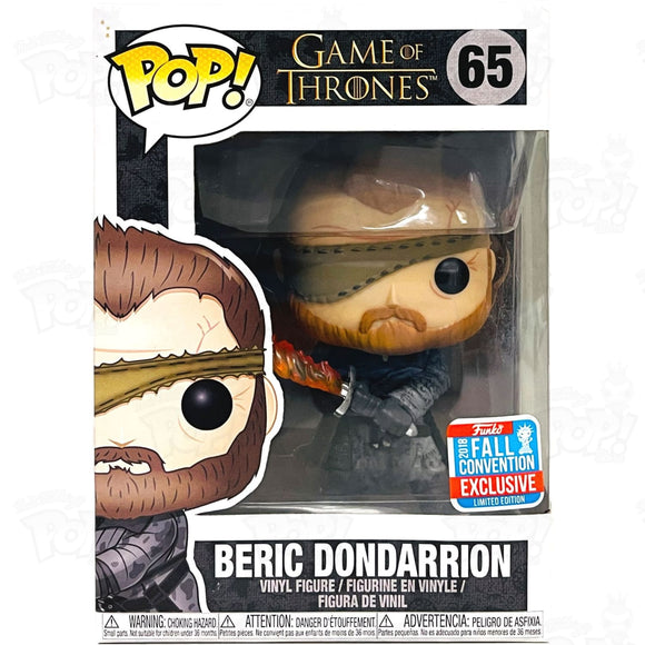 Game Of Thrones Beric Dondarrion (#65) 2018 Fall Convention Funko Pop Vinyl