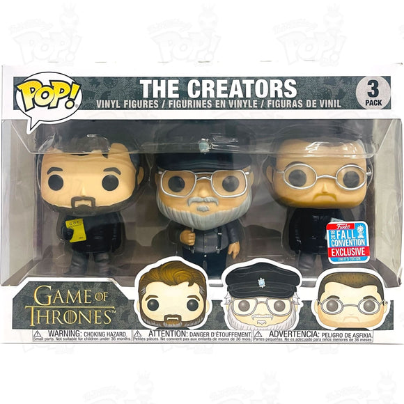 Game Of Thrones The Creators (3-Pack) 2018 Fall Convention Funko Pop Vinyl