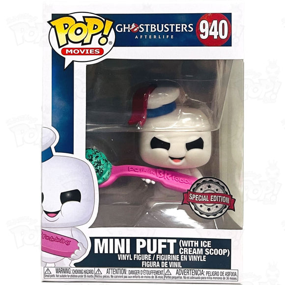 Ghostbusters Afterlife Mini Puft With Ice Cream Scoop (#940) Funko Pop Vinyl