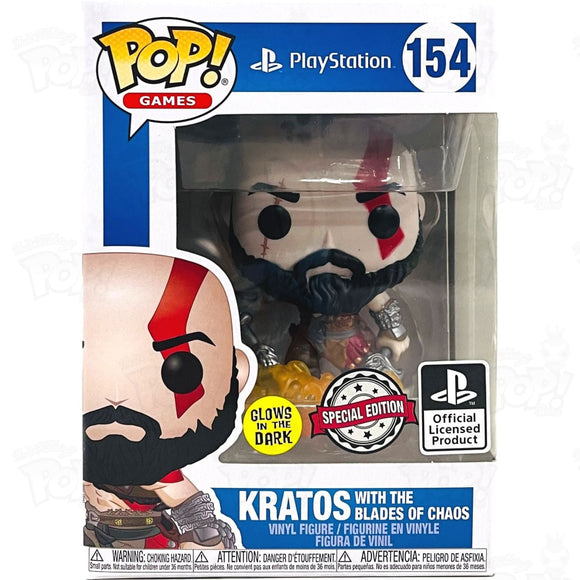 God Of War Kratos W/blades Chaos (#154) Gitd Funko Pop Vinyl