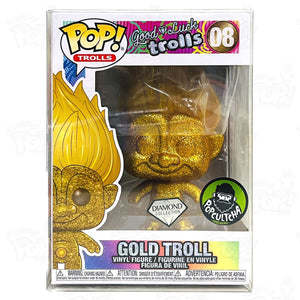 Good Luck Trolls Gold Troll (#08) Diamond Popcultcha Funko Pop Vinyl