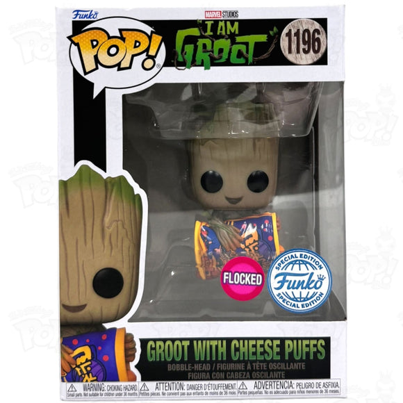 I Am Groot - W/Cheese Puffs (#1196) Flocked Funko Pop Vinyl