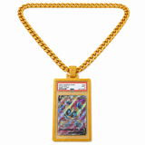 3D Printed PSA Slab Necklace Chain – Pokémon TCG Sports Card Graded Card Holder (Gold)