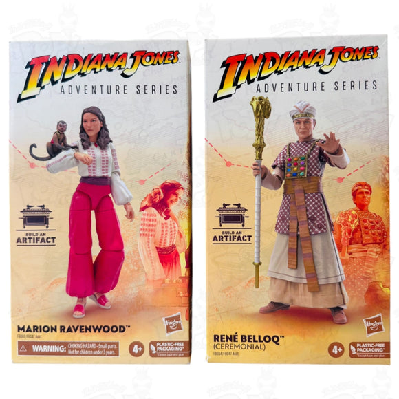 Indiana Jones 2 Pack Figurines - Mario Ravenwood & Rene Belloq Loot