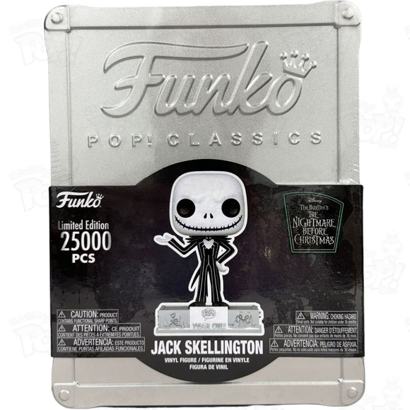 Jack Skellington 25Th Anniversary Pop! Classics Vinyl Figure Tinbox Pin & Case (#15C) Funko Pop