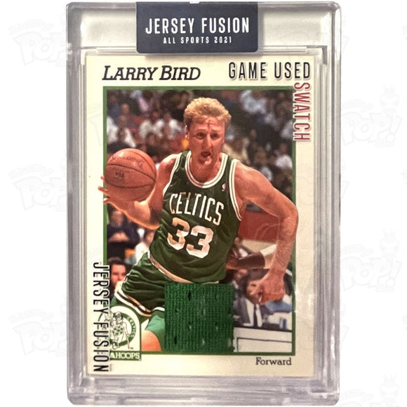 Jersey Fusion 2021: Larry Bird Game Used Swatch Card Trading Cards
