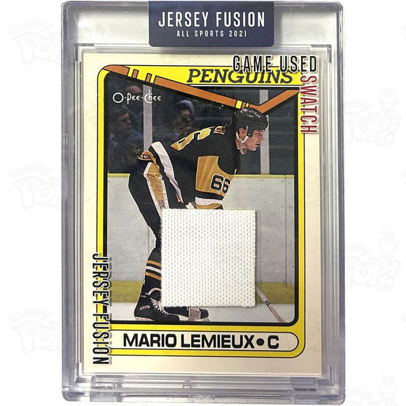 Jersey Fusion 2021: Mario Lemieux Game Used Swatch Card Trading Cards