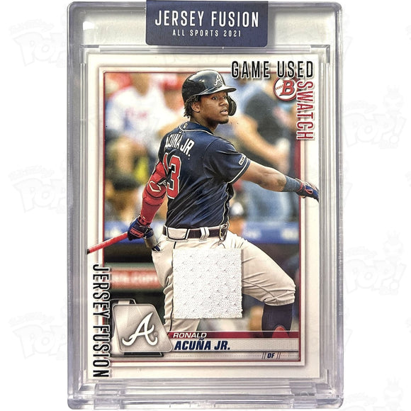 Jersey Fusion 2021: Ronald Acuna Jr 1/1 Game Used Swatch Card Trading Cards