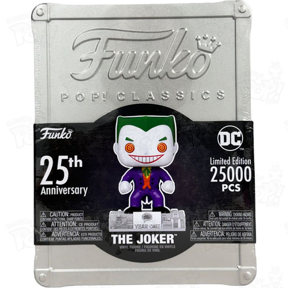 Joker 25Th Anniversary Pop! Classics Vinyl Figure Tinbox Pin & Case (#06C) Funko Pop