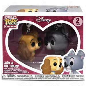 Lady & The Tramp (2-Pack) Pop Keychain Funko Vinyl