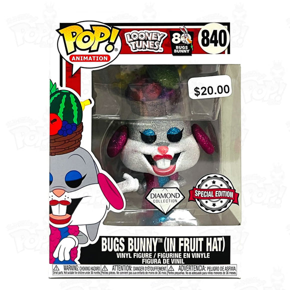 Looney Tunes Bugs Bunny in Fruit Hat (#840) Diamond Collection - That Funking Pop Store!
