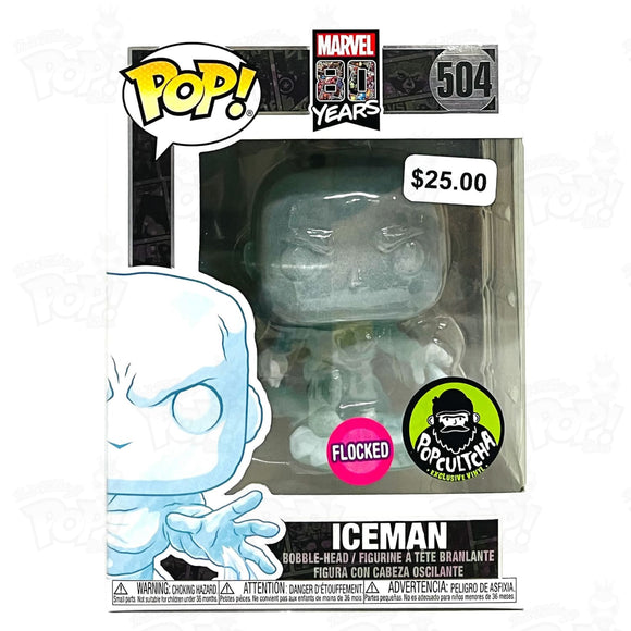 Marvel 80 Years Iceman (#504) Flocked Popcultcha Exclusive - That Funking Pop Store!