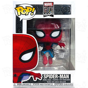 Marvel 80 Years Spider-Man (#593) Black & Blue Suit Funko Pop Vinyl