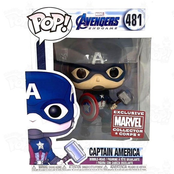 Marvel Avengers Endgame Captain America (#481) Collector Corps Funko Pop Vinyl