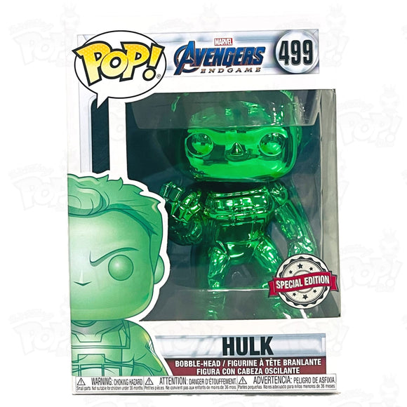 Marvel Avengers Endgame Hulk Chrome Green (#499) Funko Pop Vinyl