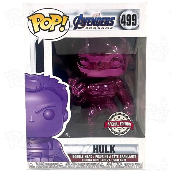 Marvel Avengers Endgame Hulk Purple Chrome (#499) Funko Pop Vinyl