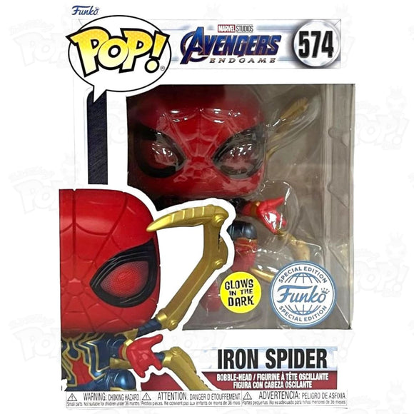 Marvel Avengers Endgame Iron Spider (#574) Gitd Funko Pop Vinyl