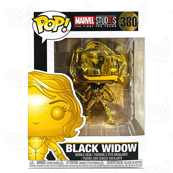 Marvel Black Widow Gold Chrome (#380) Funko Pop Vinyl