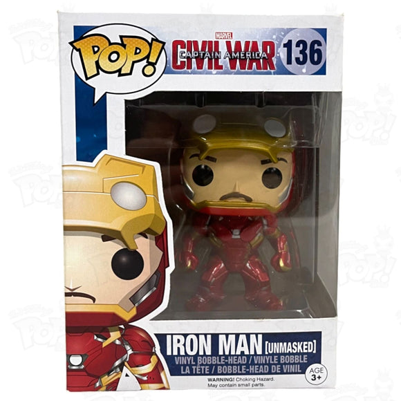 Marvel Captain America Civil War Iron Man Unmasked (#136) Funko Pop Vinyl