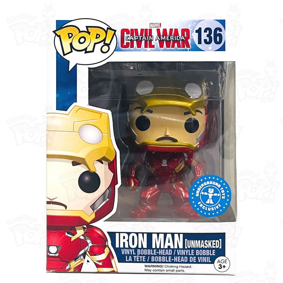 Marvel Captain America Civil War Iron Man Unmasked (#136) Underground Toys Funko Pop Vinyl