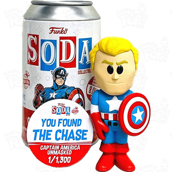 Captain America Unmasked Soda Vinyl Chase Soda
