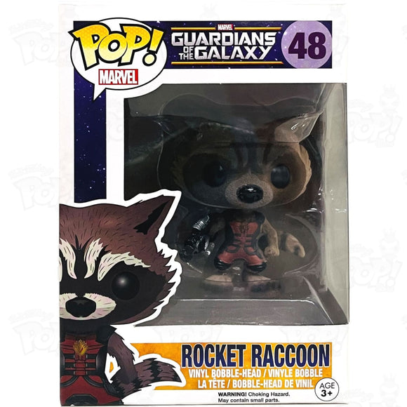 Marvel Guardians Of The Galaxy Rocket Raccoon Flocked (#48) Funko Pop Vinyl