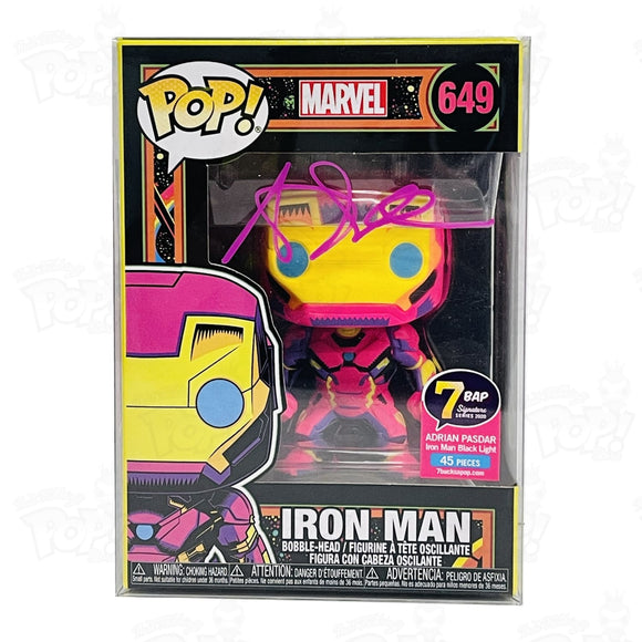 Marvel Iron Man Blacklight (#649) Signed by Adrian Pasdar 45PCs - That Funking Pop Store!