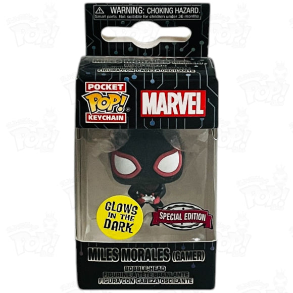 Marvel Miles Morales (Gamer) Pocket Pop Keychain Gitd