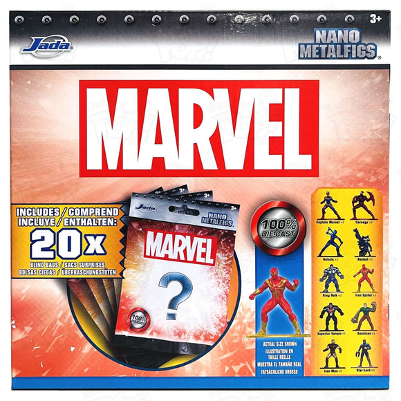 Marvel Nano Metal Figs - Mystery Figure 20 Blind Bags Box Loot