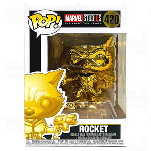 Marvel Rocket Gold Chrome (#420) Funko Pop Vinyl