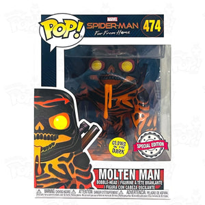 Marvel Spider-Man Far From Home Molten Man (#474) Gitd Funko Pop Vinyl