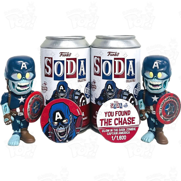 Marvel What If Zombie Captain America Soda Vinyl Common + Chase Bundle Soda