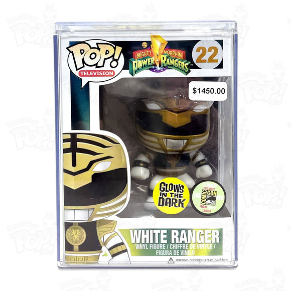 Mighty Morphing Power Rangers White Ranger (#22) GITD SDCC - That Funking Pop Store!