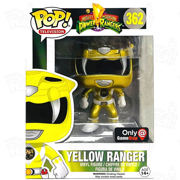 Mighty Morphin Power Rangers Yellow Ranger (#362) Metallic Gamestop Funko Pop Vinyl