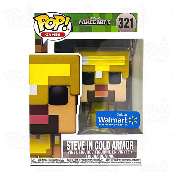 Minecraft Steve in Gold Armor (#321) Walmart - That Funking Pop Store!