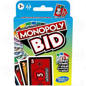 Monopoly Bid Card Game Boardgames