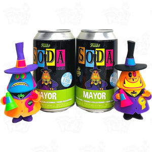 Nightmare Before Christmas Mayor Blacklight Soda Vinyl Common + Chase Bundle