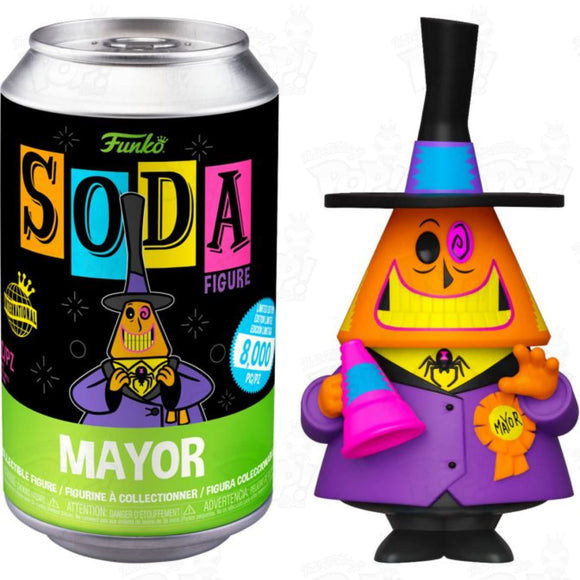 Nightmare Before Christmas Mayor Black Light Vinyl Soda