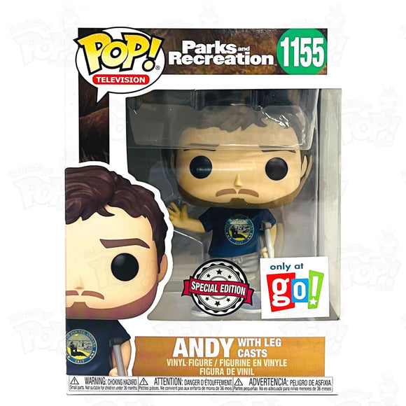 Parks And Recreation Andy With Leg Casts (#1155) Funko Pop Vinyl