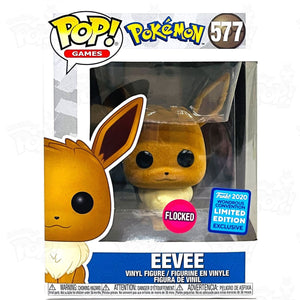 Pokemon Eevee (#577) Flocked 2020 Wonderous Convention Funko Pop Vinyl