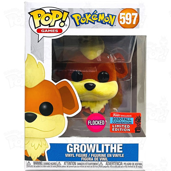 Pokemon Growlithe (#597) Flocked 2020 Nycc Funko Pop Vinyl
