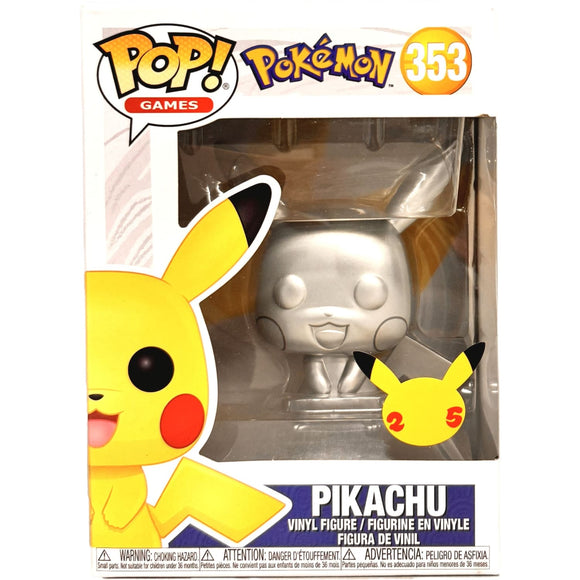 Pokemon Pikachu (#353) Silver Funko Pop Vinyl